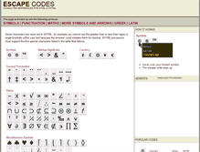 Tablet Screenshot of escapecodes.info